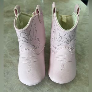 Baby Deer Pink Cowboy Boots - Size 2, Infant